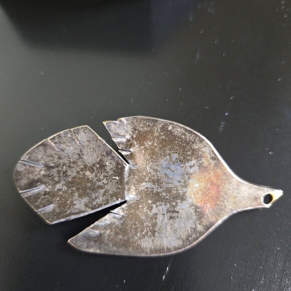 Handmade Sterling Silver 925 Dove Bird Artisan Love Gift Unique Spoon 2.25" Pin - Picture 9 of 14